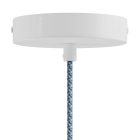 Creative Cables függeszték Olasz gyártmányú függesztett lámpa szövetkábelrel, Swing Pastel lámpaernyővel és fém