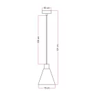 Creative Cables függeszték Függesztett lámpa fa kúpos lámpaernyővel PDMVNRC04PAL02
