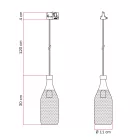 Creative Cables függeszték Függesztett lámpa Magnum palack árnyékolóval sínhez