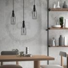 Creative Cables függeszték Függesztett lámpa textil kábellel, Magnum üveg lámpaernyővel és fém részletekkel