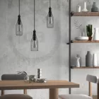 Creative Cables függeszték Függesztett lámpa textil kábellel, Magnum üveg lámpaernyővel és fém részletekkel PDMVNRC04PAM03