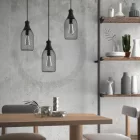 Creative Cables függeszték Függesztett lámpa textil kábellel, Jéroboam palack lámpaernyővel és fém részletekkel PDMVNRC04PAM04-L