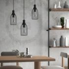 Creative Cables függeszték Függesztett lámpa textil kábellel, Jéroboam palack lámpaernyővel és fém részletekkel