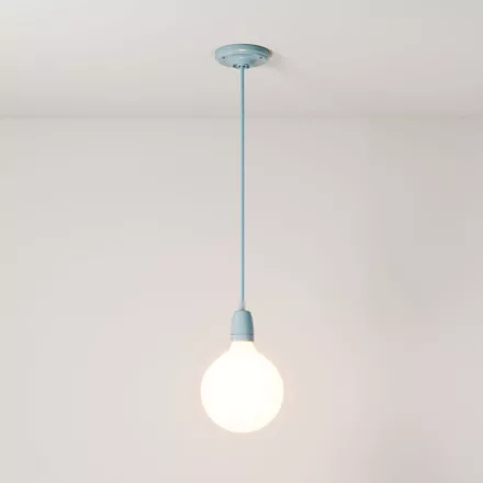 Creative Cables függeszték Függesztett lámpa textil kábellel és színes porcelán részletekkel PDPAZZRM17-L