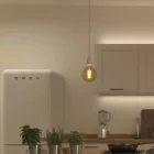 Creative Cables függeszték Függesztett lámpa csavart textil kábelekkel és fehér porcelán részletekkel PDPBITC43-L