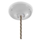 Creative Cables függeszték Függesztett lámpa csavart textil kábelekkel és fehér porcelán részletekkel PDPBITC43