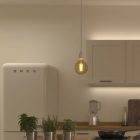 Creative Cables függeszték Függesztett lámpa csavart textil kábelekkel és fehér porcelán részletekkel PDPBITC43