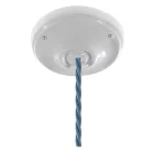 Creative Cables függeszték Függesztett lámpa csavart textil kábelekkel és fehér porcelán részletekkel PDPBITC53