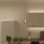 Creative Cables függeszték Függesztett lámpa csavart textil kábelekkel és fehér porcelán részletekkel PDPBITC63-L