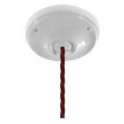 Creative Cables függeszték Függesztett lámpa csavart textil kábellel és porcelán részletekkel PDPBITM19