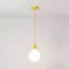 Creative Cables függeszték Függesztett lámpa textil kábellel és színes porcelán részletekkel PDPGIRM10-L