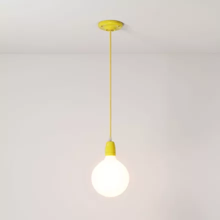 Creative Cables függeszték Függesztett lámpa textil kábellel és színes porcelán részletekkel PDPGIRM10-L