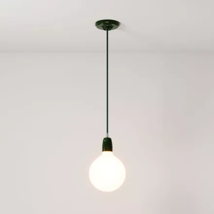 Creative Cables függeszték Függesztett lámpa textil kábellel és színes porcelán részletekkel PDPVERRM21-L