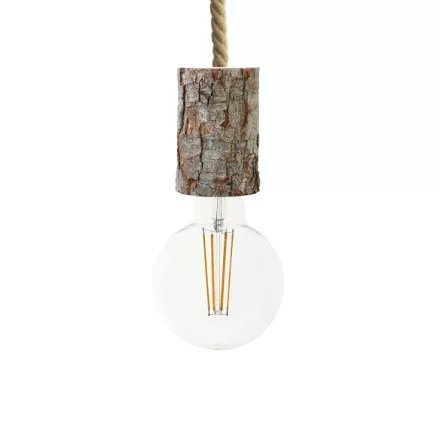 Creative Cables függeszték Függesztett lámpa XL hajózási zsinórral és kis kéreg lámpatartóval PDW0411CLS20-L