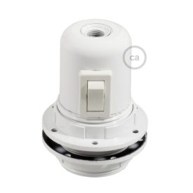   Creative Cables lámpatest Kettős hüvelyes bakelit E27 lámpafoglalat készlet lámpaernyőhöz kapcsolóval PL27BBFIN