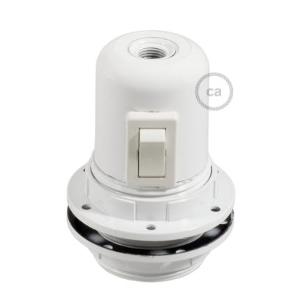 Creative Cables lámpatest Kettős hüvelyes bakelit E27 lámpafoglalat készlet lámpaernyőhöz kapcsolóval PL27BBFIN