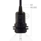 Creative Cables lámpatest Kettős hüvelyes bakelit E27 lámpafoglalat készlet lámpaernyőhöz kapcsolóval PL27BNFIN