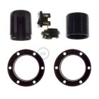 Creative Cables lámpatest Kettős hüvelyes bakelit E27 lámpafoglalat készlet lámpaernyőhöz kapcsolóval PL27BNFIN