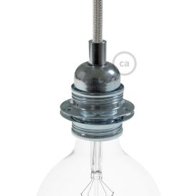   Creative Cables lámpatest E27 fém lámpafoglalat készlet dupla gyűrűs anyával lámpaernyőhöz PL27MARTFTERM