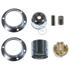 Creative Cables lámpatest E27 fém lámpafoglalat készlet dupla gyűrűs anyával lámpaernyőhöz PL27MARTFTERM