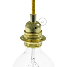   Creative Cables lámpatest E27 fém lámpafoglalat készlet dupla gyűrűs anyával lámpaernyőhöz PL27MOTTFTERM