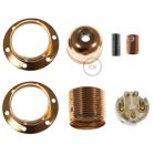 Creative Cables lámpatest E27 fém lámpafoglalat készlet dupla gyűrűs anyával lámpaernyőhöz PL27MRATFTERM