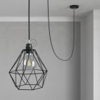 Creative Cables lámpatest E27 fém lámpafoglalat készlet dupla gyűrűs anyával lámpaernyőhöz PL27MZVCFU szürke