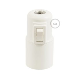   Creative Cables foglalat Hőre lágyuló E27 lámpafoglalat készlet kapcsolóval PL27PBLINB fehér