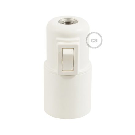 Creative Cables foglalat Hőre lágyuló E27 lámpafoglalat készlet kapcsolóval PL27PBLINB fehér