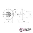 Creative Cables fali lámpa 45°-os hőre lágyuló műanyag fali vagy mennyezeti lámpatartó PL27PNIE