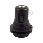 Creative Cables lámpatest Kettős hüvelyes, hőre lágyuló E27 lámpafoglalat készlet lámpaernyőhöz kapcsolóval PL27PNTFNB fekete