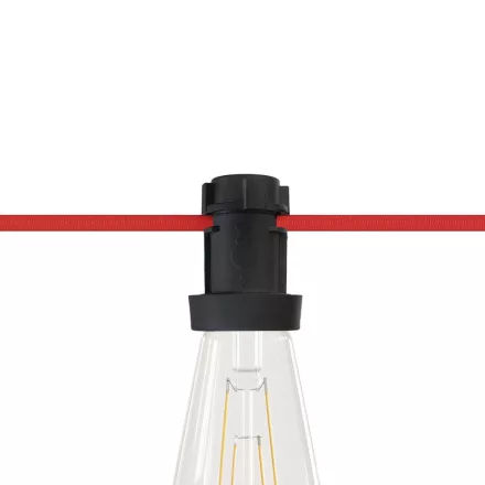Creative Cables foglalat E27 fekete hőre lágyuló műanyag lámpafoglalat Lumet String Lights lámpákhoz PLC27TPN19