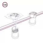Creative Cables foglalat E27 fekete hőre lágyuló műanyag lámpafoglalat Lumet String Lights lámpákhoz PLC27TPN19