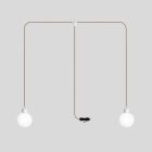 Creative Cables kültéri lámpa Modulair IP65 2-ágú dugaszolható kültéri lámpa törhetetlen Unbreak-a-Ball árnyékokkal