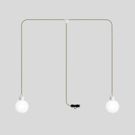   Creative Cables kültéri lámpa Modulair IP65 2-ágú dugaszolható kültéri lámpa törhetetlen Unbreak-a-Ball árnyékokkal