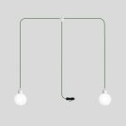 Creative Cables kültéri lámpa Modulair IP65 2-ágú dugaszolható kültéri lámpa törhetetlen Unbreak-a-Ball árnyékokkal