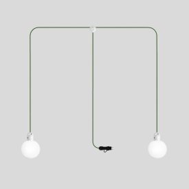   Creative Cables kültéri lámpa Modulair IP65 2-ágú dugaszolható kültéri lámpa törhetetlen Unbreak-a-Ball árnyékokkal