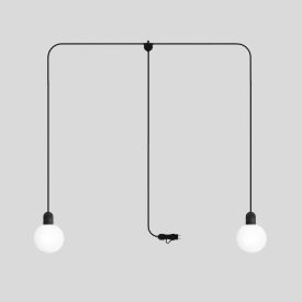   Creative Cables kültéri lámpa Modulair IP65 2-ágú dugaszolható kültéri lámpa törhetetlen Unbreak-a-Ball árnyékokkal