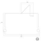 Creative Cables kültéri lámpa T-Snake Modulair hordozható kültéri lámpa IP65, 2 lámpával PSE2PASBSN02-L