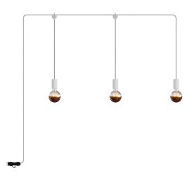   Creative Cables kültéri lámpa E-Snake Modulair hordozható kültéri lámpa IP65, 3 lámpával PSE3EL01BISM01-L