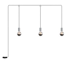   Creative Cables kültéri lámpa E-Snake Modulair hordozható kültéri lámpa IP65, 3 lámpával PSE3EL01GGSN02-L