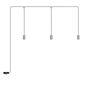   Creative Cables kültéri lámpa E-Snake Modulair hordozható kültéri lámpa IP65, 3 lámpával PSE3EL01GGSN02