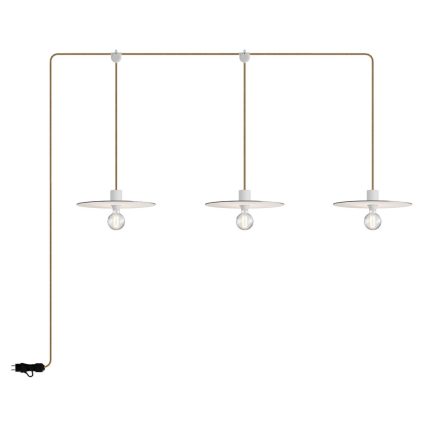 Creative Cables lámpatest E-Snake Modulair hordozható kültéri lámpa IP65, 3 lámpával és lámpaernyőkkel PSE3EL02BISN06DDBIA-L