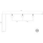 Creative Cables kültéri lámpa Modulair hordozható kültéri fényfüzér IP65, 3 lámpával PSE3NEEIVA2NSM04-L