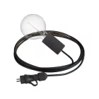 Creative Cables textil lámpakábel Modulair Snake Elegáns, hordozható kültéri lámpa, 5 m-es textil kábel, PSEEL01BKSM04-L IP65