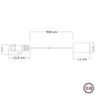 Creative Cables textil lámpakábel Modulair Snake Elegáns, hordozható kültéri lámpa, 5 m-es textil kábel, PSEEL01BKSM04-L IP65