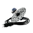 Creative Cables lámpatest Snake Modulair mini Ellepì „Maioliche” lapos lámpaernyővel, hordozható kültéri lámpa, PSEEL02NESM04DD24MA04-L IP65