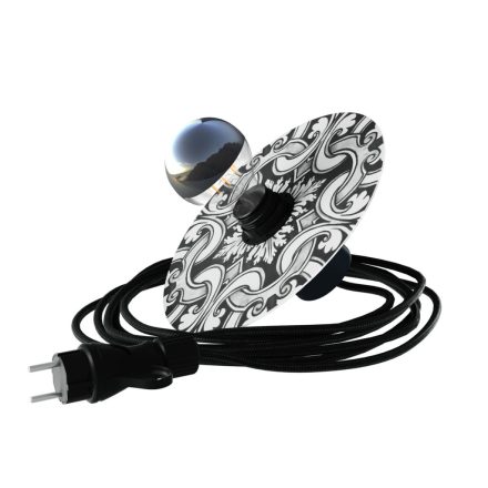 Creative Cables lámpatest Snake Modulair mini Ellepì „Maioliche” lapos lámpaernyővel, hordozható kültéri lámpa, PSEEL02NESM04DD24MA04-L IP65