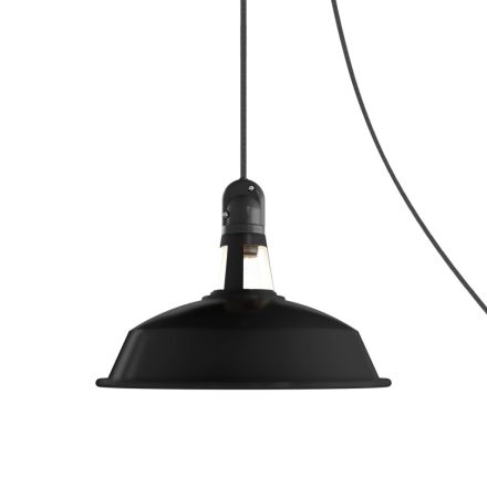 Creative Cables lámpatest Hordozható kültéri Snake lámpa Harbour lámpaernyővel, 5 m-es textil kábel, PSENESM04PAM09VNL IP65