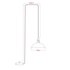 Creative Cables lámpatest Hordozható kültéri Snake lámpa Harbour lámpaernyővel, 5 m-es textil kábel, PSENESM04PAM09VNL IP65